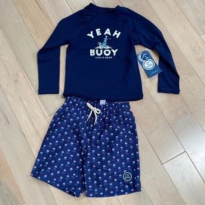 Life is good boys swimming suit rash guard shorts 6